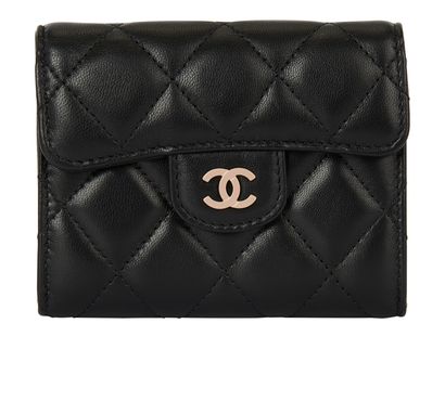 Chanel Flap Card Holder, £495, Accessories, Black, Lambskin Leather, Front view